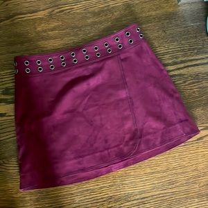 Marron BCBG Maxaria Skirt with Metal ring design.